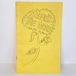 Rare Vintage 1969 University of Illinois Women's Glee Club Mother's Day Concert